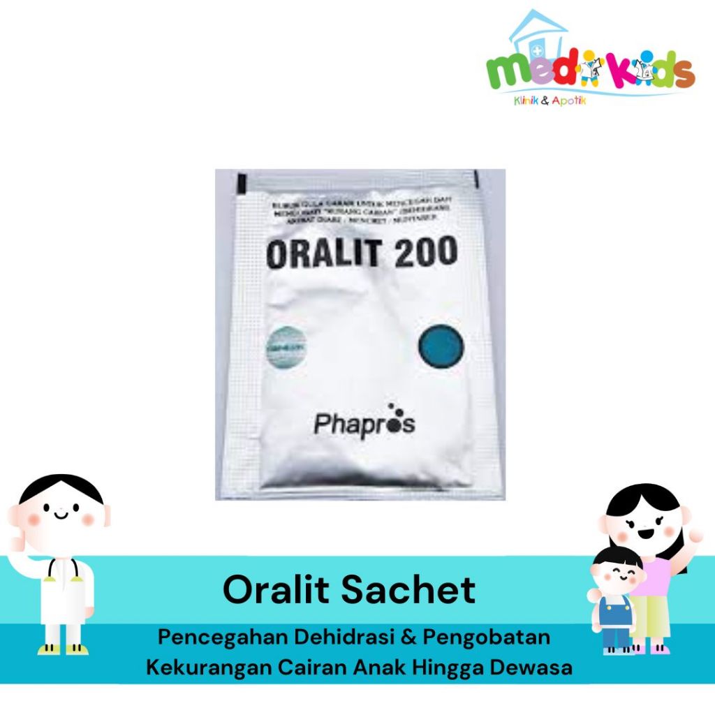 Oralit Sachet Obat Dehidrasi Anak Diare Dewasa Mencret Kurang Cairan