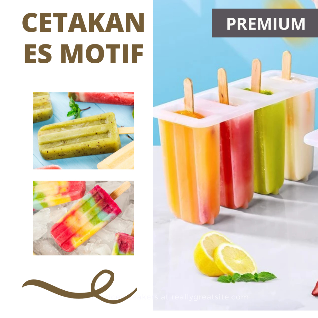 Cetakan Es Lilin / Es Krim Stik / Es Lolipop / Jelly Tempat Cetakan Es Krim -Jual Cetakan Plastik Es
