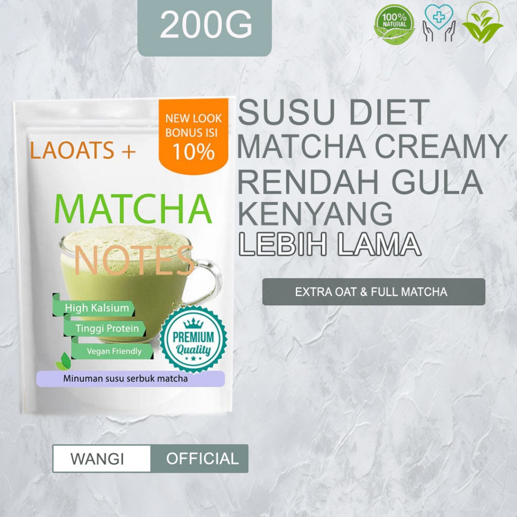 

Bubuk minuman rasa matcha bubuk powder pelangsing badan penurun berat badan susu diet pengganti makan Laoats