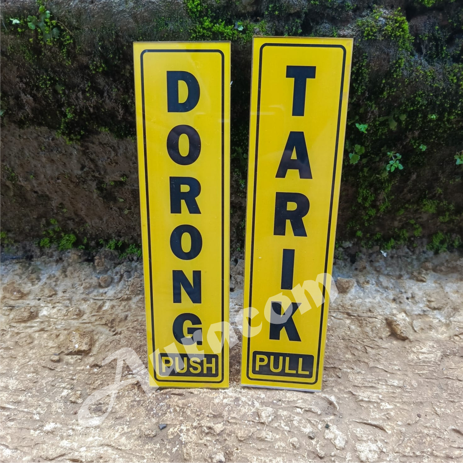 

ACRYLIC STICKER PINTU TARIK DORONG GOLD 5000 /SET