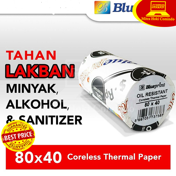 

Kertas Thermal Kertas Kasir Kertas Struk ANTI LUNTUR Blueprint 80 x 40