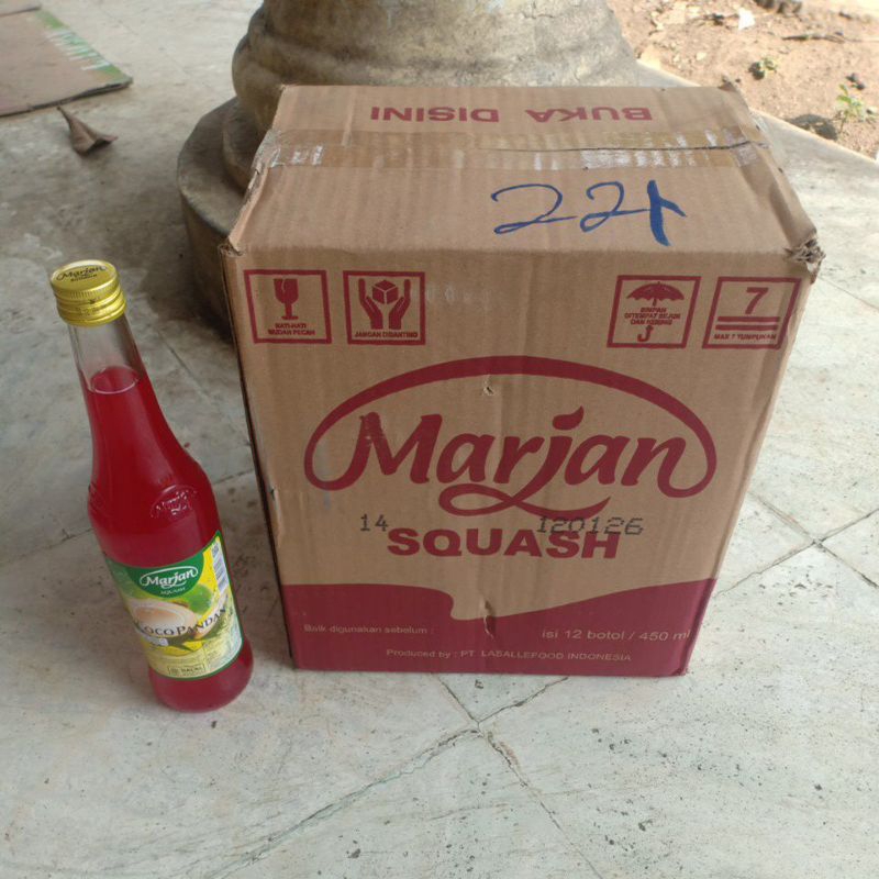 

MARJAN SQUASH COCOPANDAN ~ 1 KOTAK = 12 BOTOL
