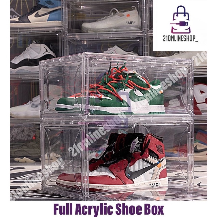 FHW156 Terlaku Shoe Box Full Acrylic Kotak Sepatu Akrilik Box Sepatu Sneakers Box Yeezy Box Jordan B