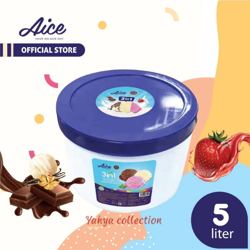 Es krim Aice 3 in 1 ember 5 liter