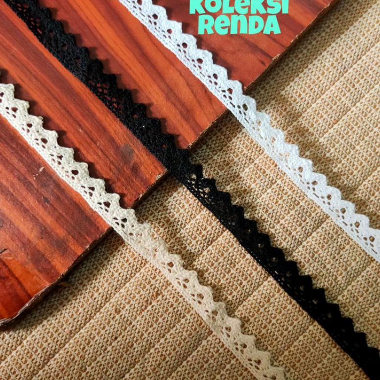 stok baru RENDA RAJUT LEBAR 15CM RENDA KAIT ISI 15 YARD