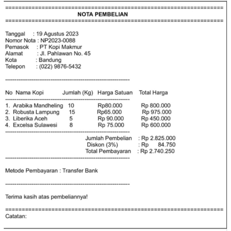 

invois nota pelunasan