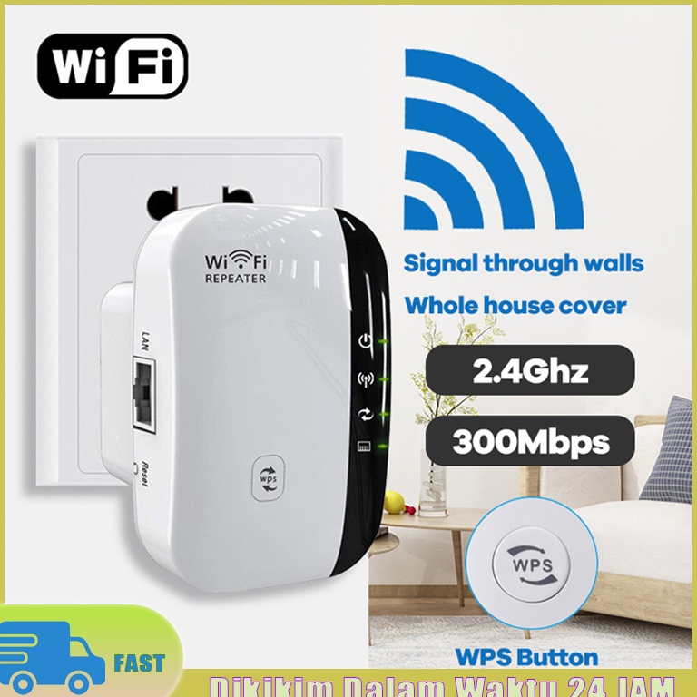 TERPERCAYA WiFi Repeater 3Mbps Penguat Sinyal Wifi Wireless Penguat Sinyal Amplifier Signal Booster