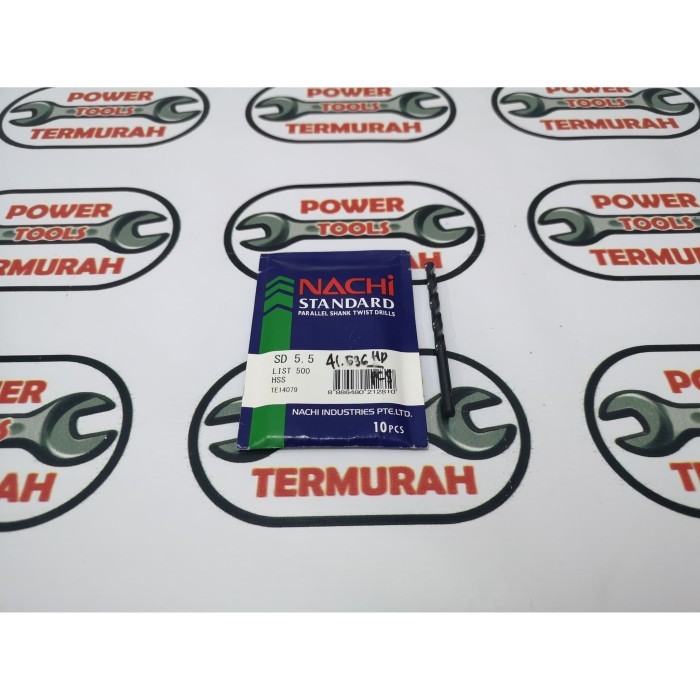 

NACHI Mata Bor Besi HSS 5.5 mm / straight shank drill asli SINGAPORE