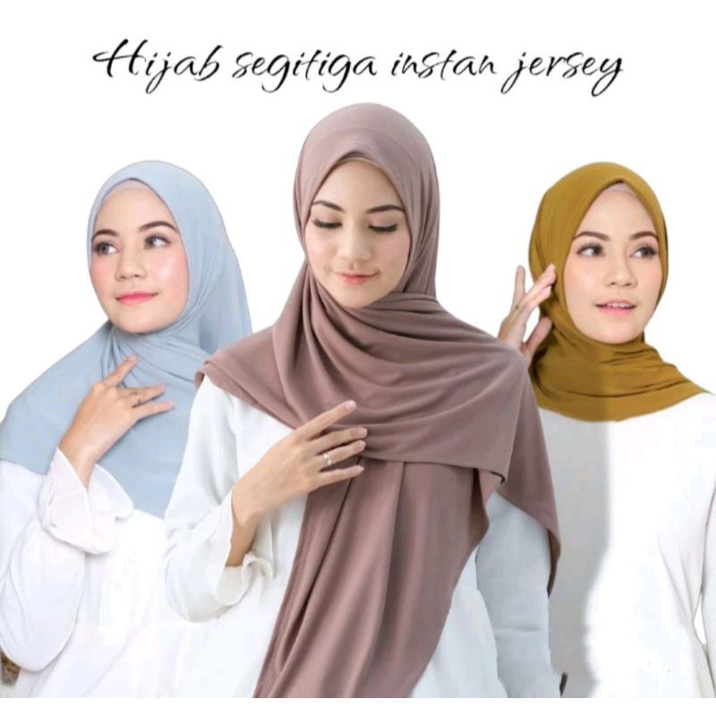 HIJAB SEGITIGA INSTAN JERSEY PREMIUM TEBAL