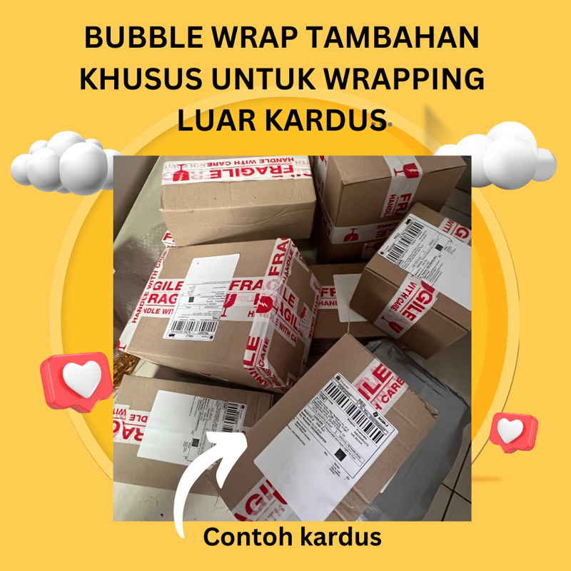 

BUBBLE WRAP TAMBAHAN (LUAR KARDUS)