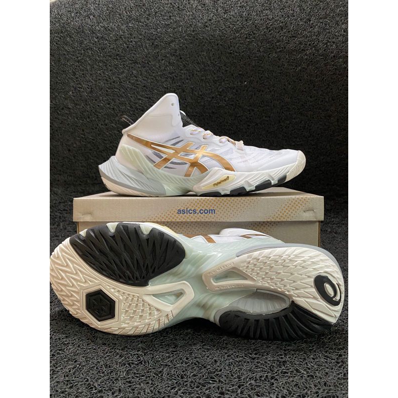 Sepatu Voli Asic Metarise White Gold Super Premium Sepatu Volli Asic sepatu Voli Asic Metarise Sepat