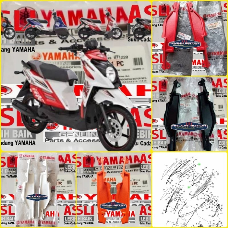 COVER 1DAN2 COVER SAMBUNGAN BODY BELAKANG BAGIAN BAWAH XRIDE 115 X-RIDE 115 ORIGINAL YAMAHA