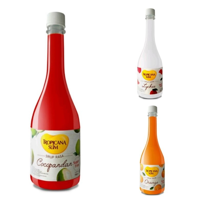 

Tropicana slim sirup rasa cocopandan / leci / jeruk botol 750 ml