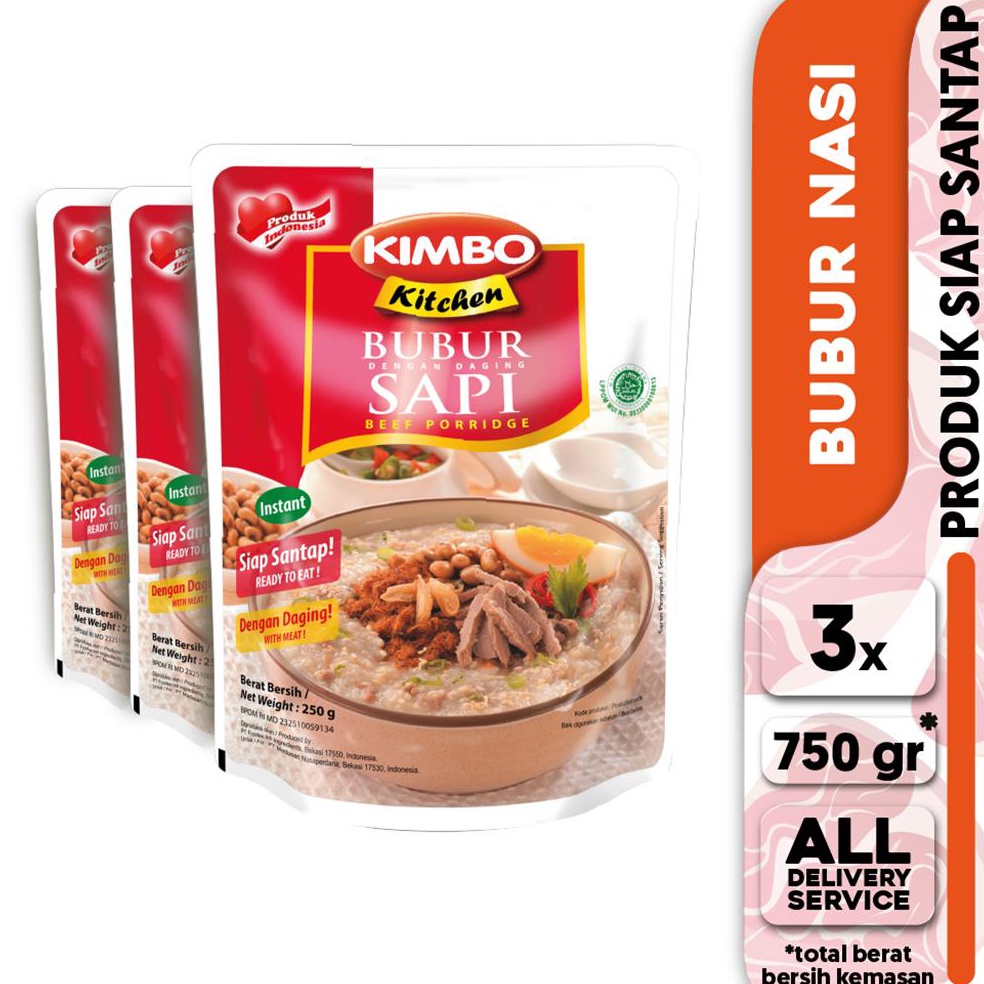 

YPW479 V44859 Kimbo Kitchen Bubur Sapi Triple Pack