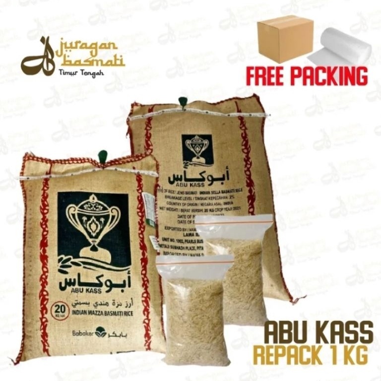 

SKA597 FLASH SALE Beras Basmati Abukass Repack 1KG