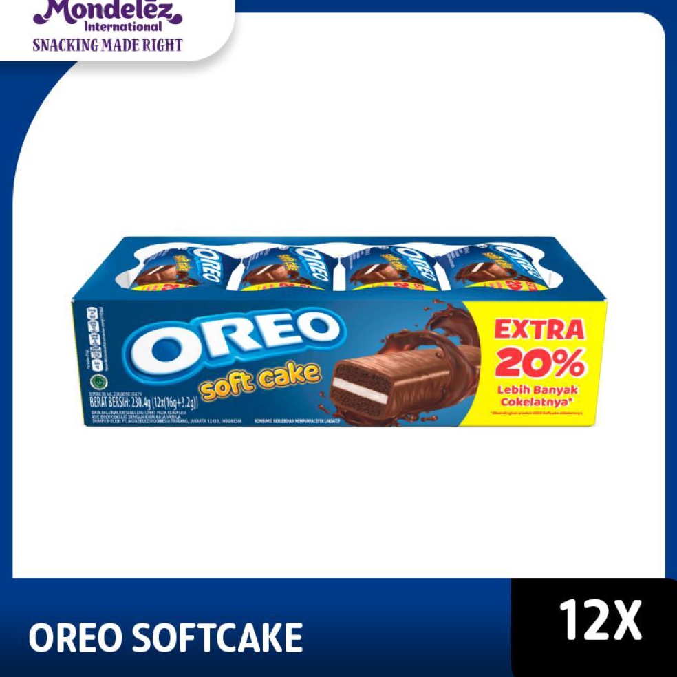 

VJX813 TERBARU Oreo Bolu Softcake Box 12x16g Untuk Camilan bersama keluarga