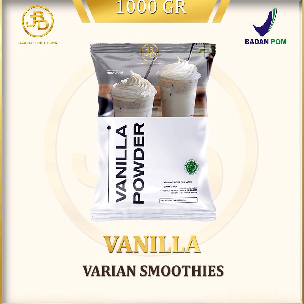 

TCX339 Ready Stok Bubuk Minuman Premium VANILLA Jakarta Bubble Drink BPOMHALAL