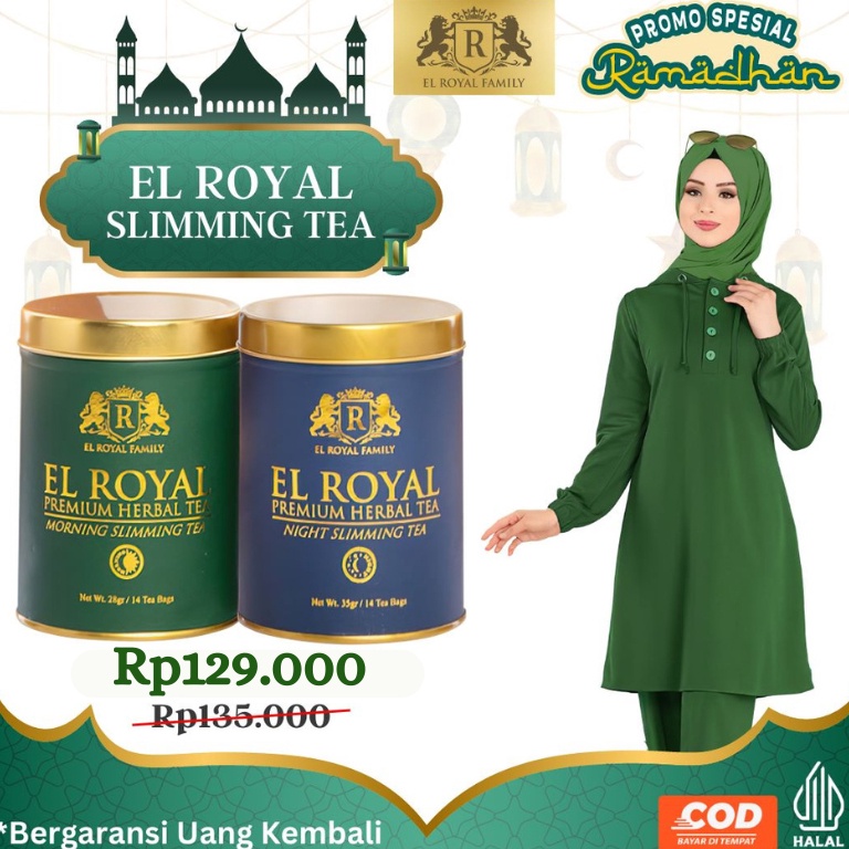 

ADV248 XG34448 El Royal Premium Tea Teh Pelangsing Siang Malam 1 paket BPOM 1 ORIGINAL