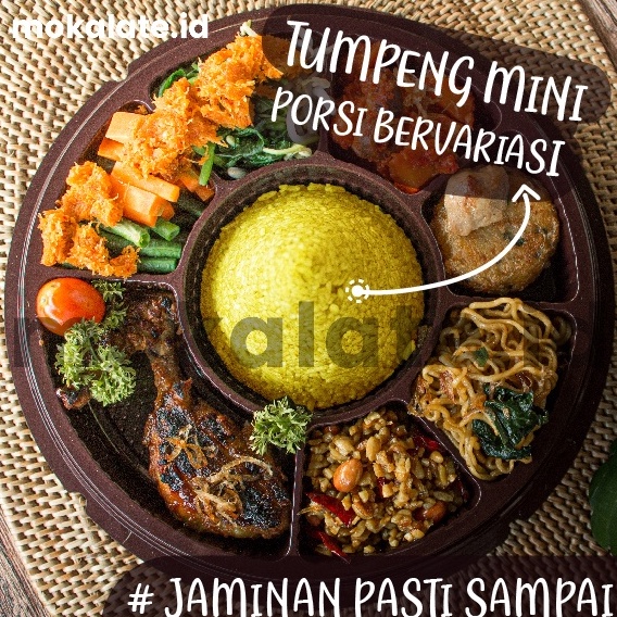 

NRB274 COD NEWPRODUCT Nasi Tumpeng Mini Sekat Siap Saji Instant Halal Porsi Bervariasi