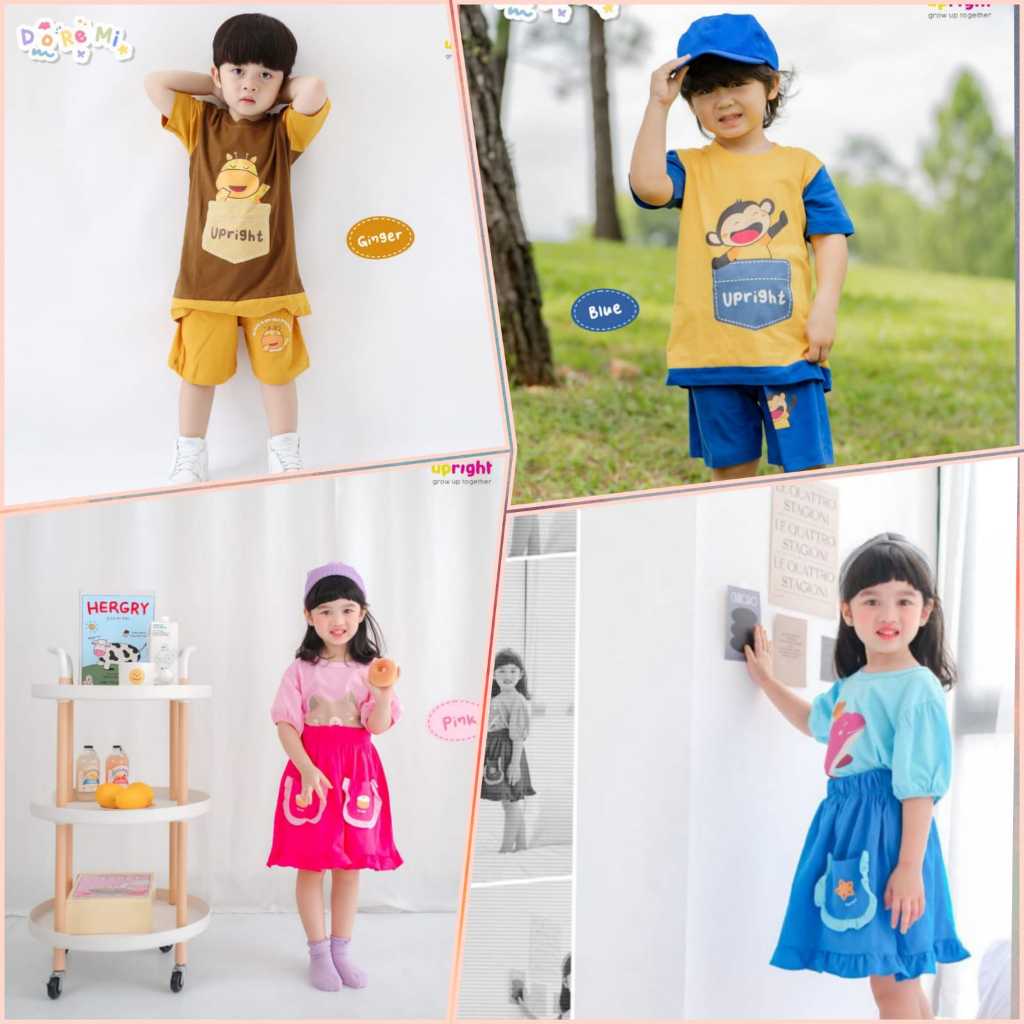 Setelan Baby Set DoReMi Free Flip On Sandal Size 1-5 tahun By Upright