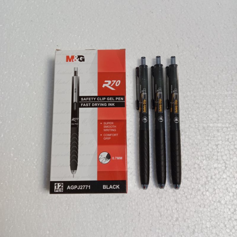 

KF | Pulpen M&G Safety Clip Gel Pen 0.7 mm R70 AGPJ2771 Hitam/Biru - SATUAN