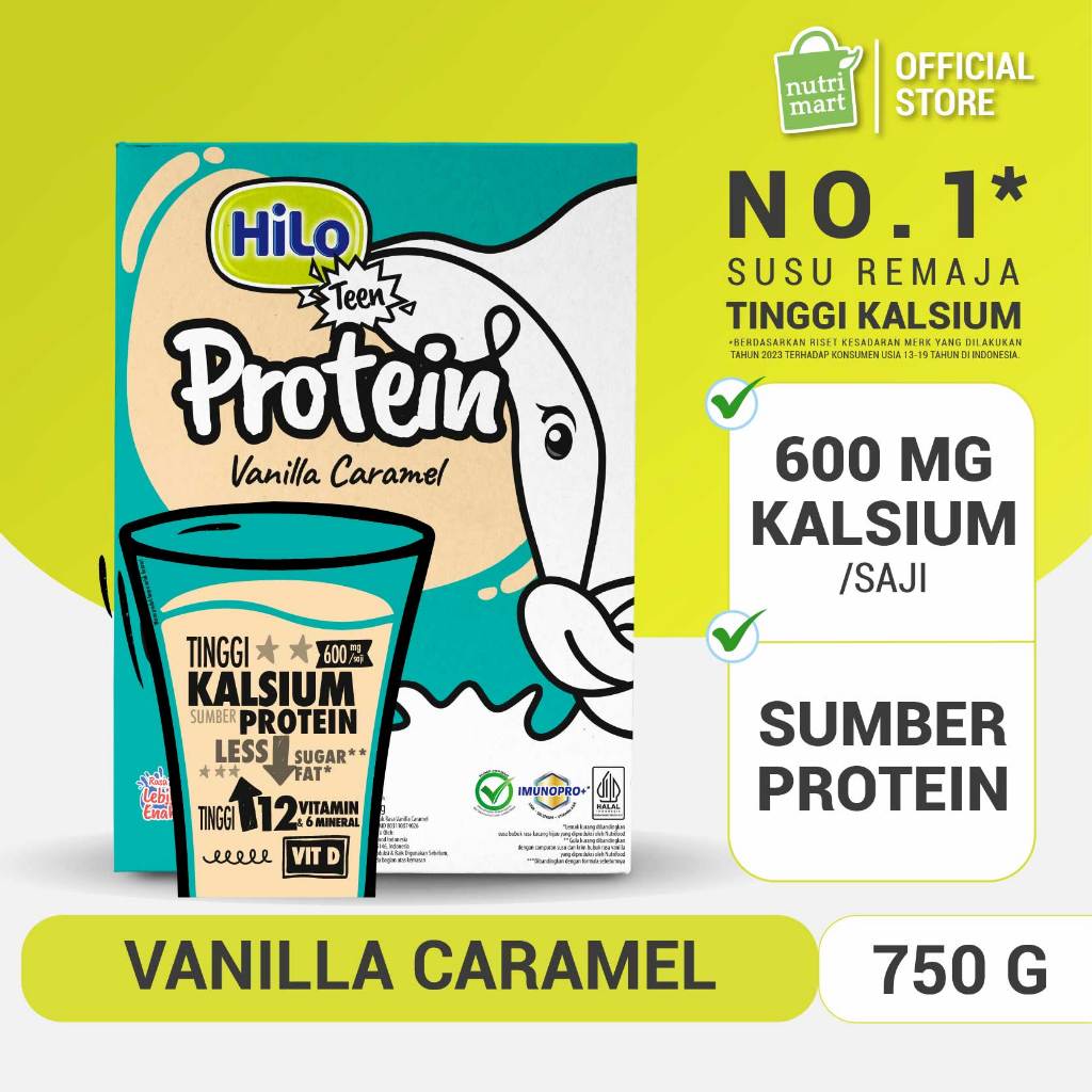 

Hilo Teen Vanilla Caramel 750 gram - Susu Tinggi Kalsium Rendah Lemak