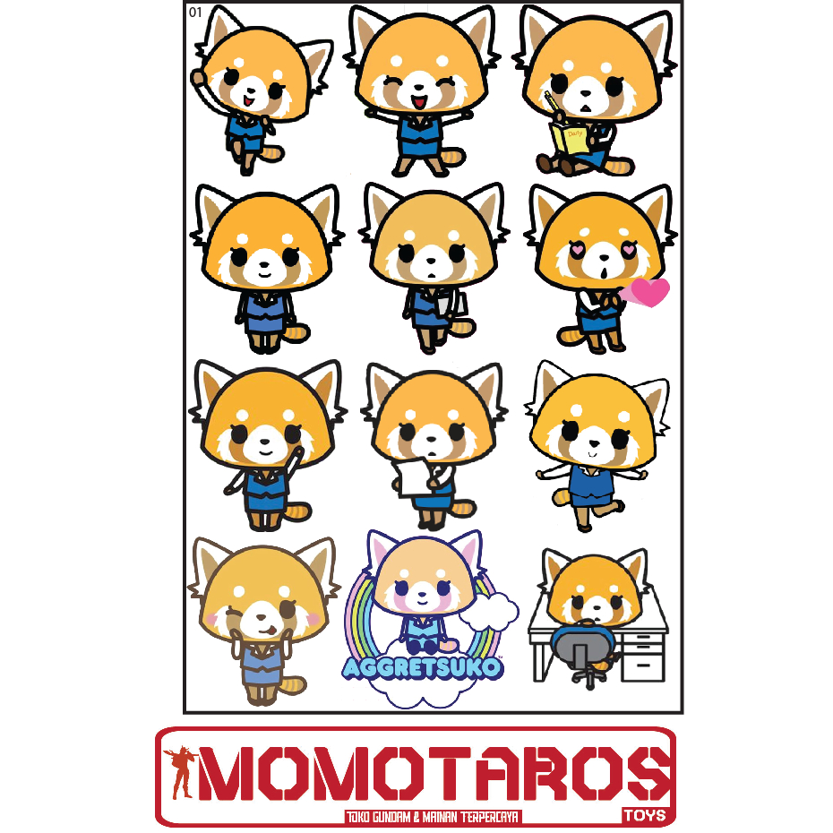 

Sticker murah antiair transparan Aggrestuko sanrio 1 pc