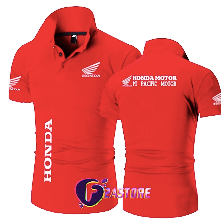 KAOS KERAH MODEL Polo Honda MOTOR sport FREE NAMA DAELER MOTOR - BAJU DEALER HONDA