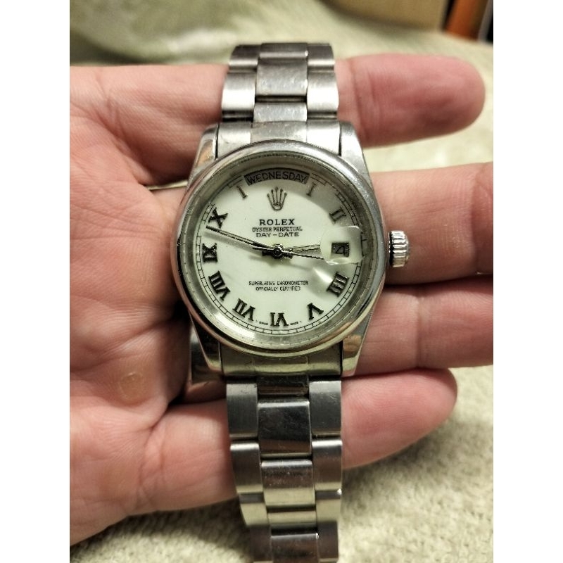 [ W ] Jam Tangan Pria Rolex Oyster Perpetual Day Date Superlatif Chronometer Official Certified Bangle second