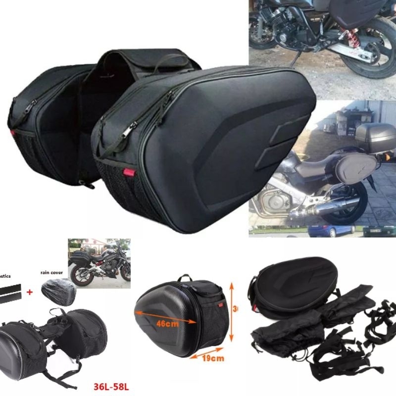 Sidebag motor tas motor samping kursi jog belakang side bag motor touring bikers helm kombo waterpro