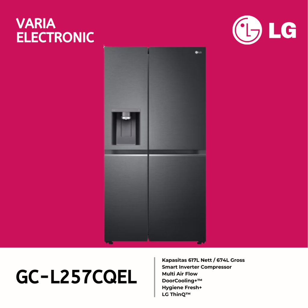 Kulkas Side By Side 4 Pintu LG GC-L257CQEL