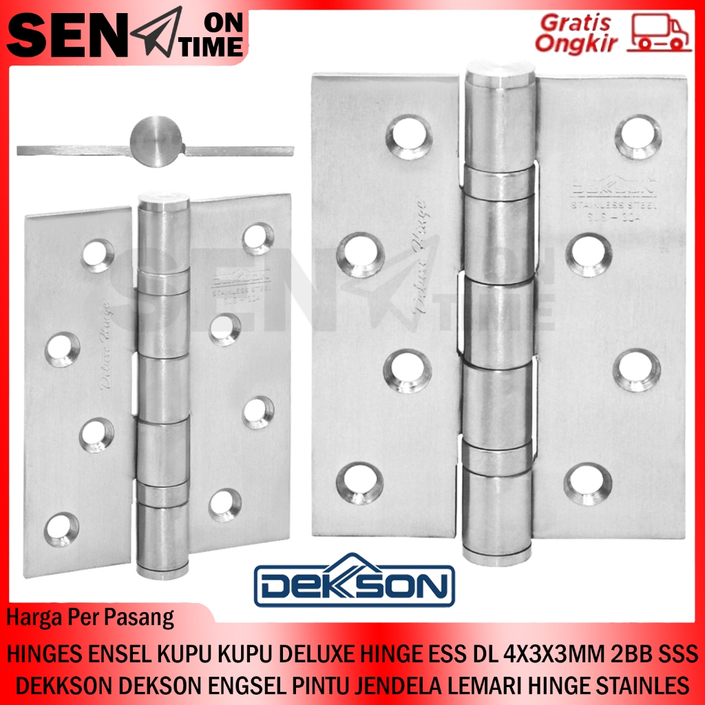 Engsel Ensel Kupu Kupu Hinge Ess Dl 4x3x3mm 2bb Sss Deluxe Hinges Dekkson Dekson Pintu Jendela Lemar