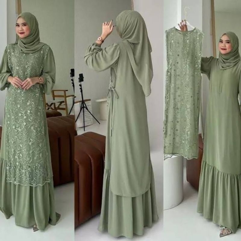 gamis brukat outer