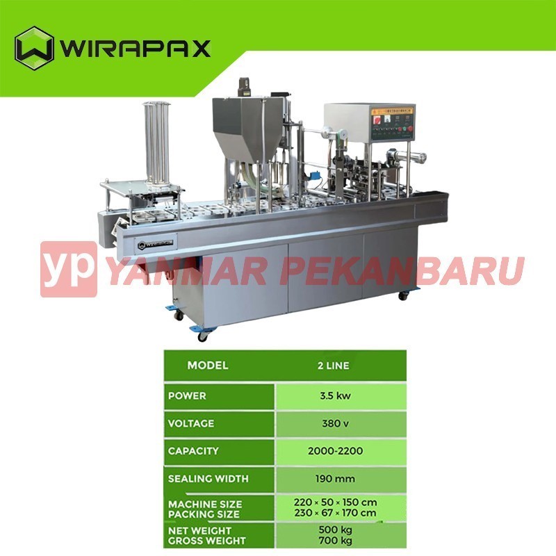 Automatic Cup Filling Sealing / Cup Sealer 2-8 Line WIRAPAX