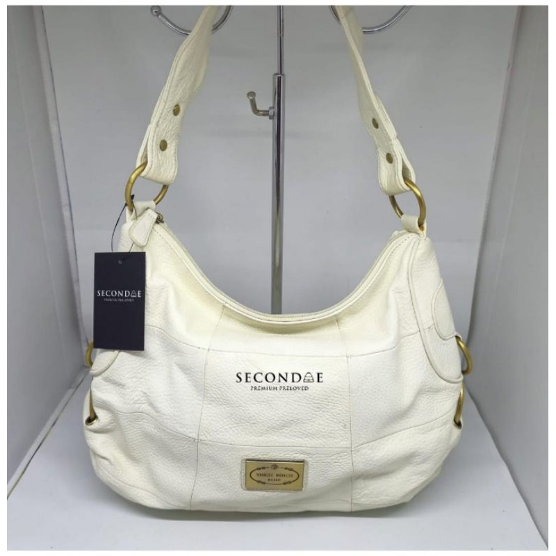 tas vincis bench broken white preloved shoulder bag