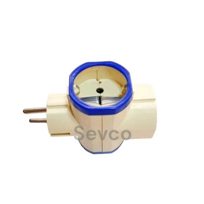 COK CABANG 3 ARDE BESAR ERKE / COLOKAN STOP KONTAK 3 ARDE/ CHOCK CABANG 3 ARDE ERKE WARNA 038829