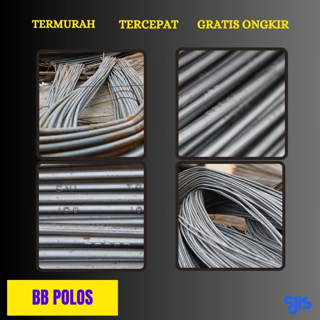 Besi Beton Polos SNI 6mm, 8mm, 10mm 12mm