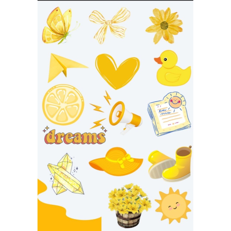 

Stiker DIY Scrapbook Journal motif Color 2