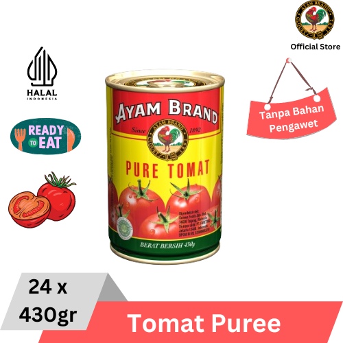 

Ayam Brand - Tomat Puree Kaleng 24 pcs 430gr