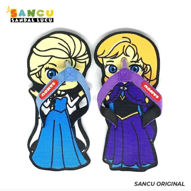 Original SANCU Sandal Sendal Karakter Elsa & Anna Frozen