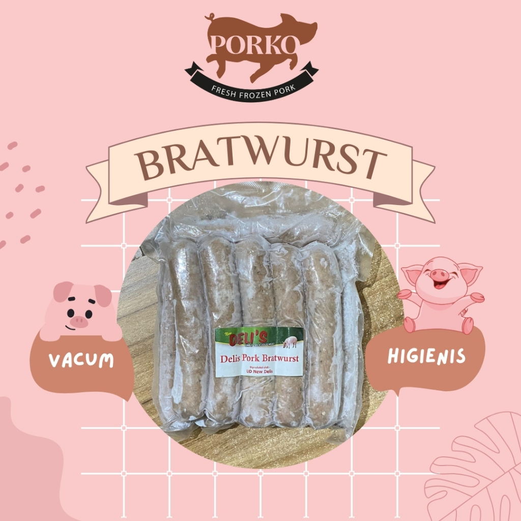 

PORK BRATWURST GERMAN SAUSAGE 1KG