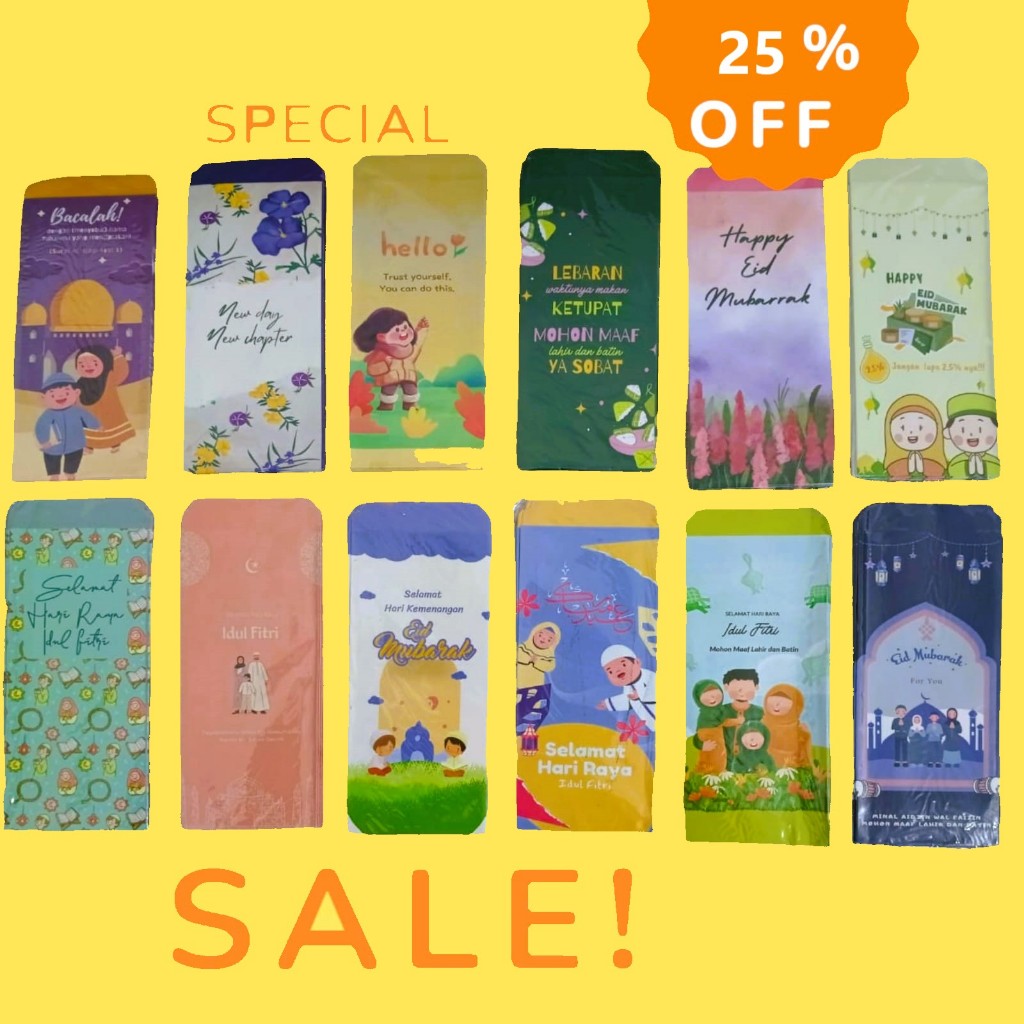 

Amplop Angpao Lebaran Idul Fitri Premium Design Unik Lucu 10 Pcs