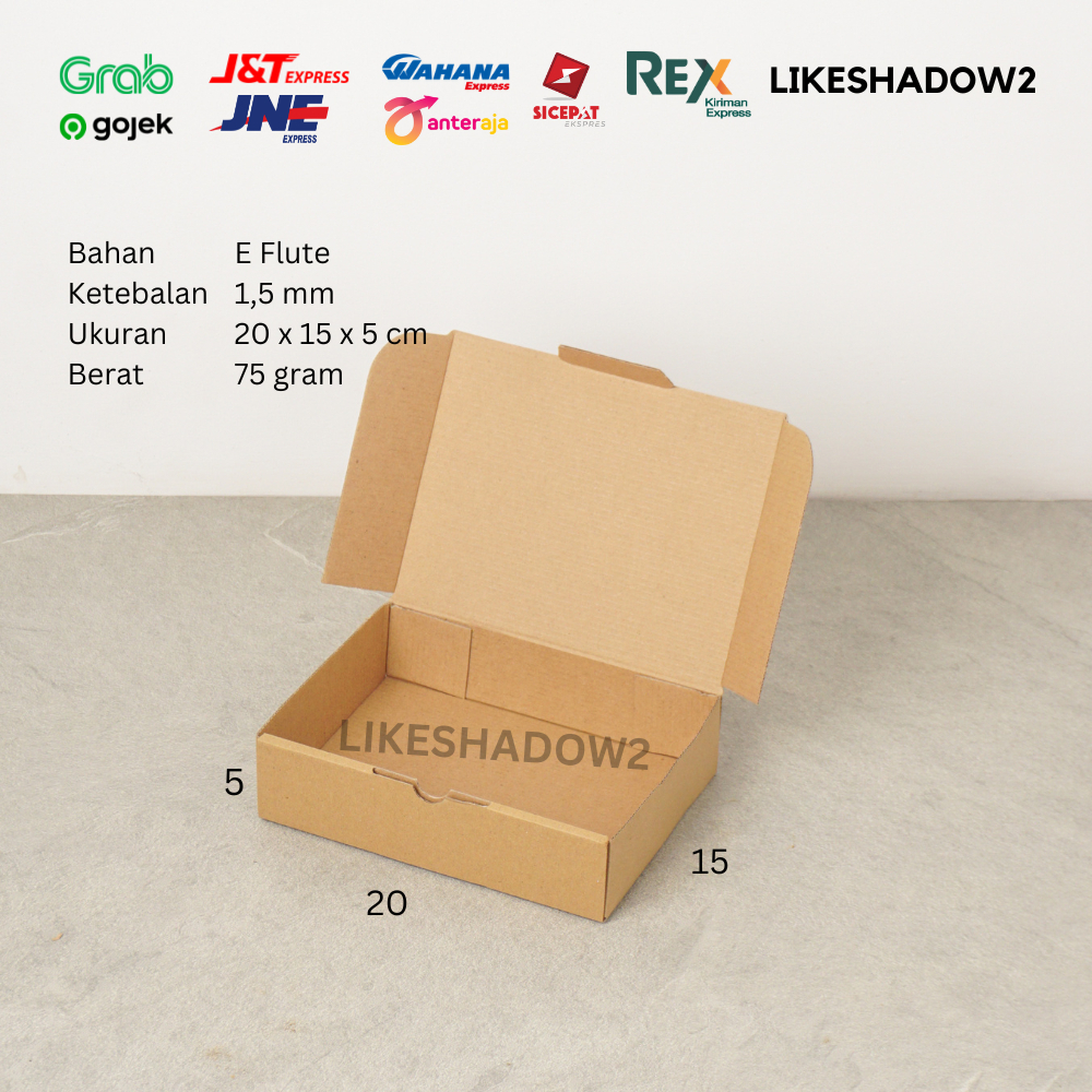 

Pizza Box/ 20x15x5 cm/ 20 x 15 x 5 cm/ Kardus Packing / Dus Packaging / Kotak Karton Brownies Kue Makanan