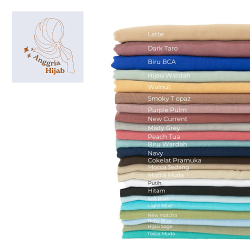 Kerudung Segiempat Paris Polos VARISHA / Hijab segiempat Polos VARISHA COD
