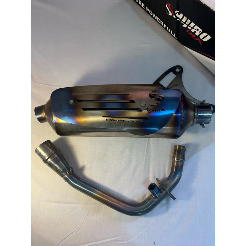 KNALPOT SHIJIRO STANDAR RACING SPECIAL EDITION T1 FULL TITANIUM VESPA MATIC