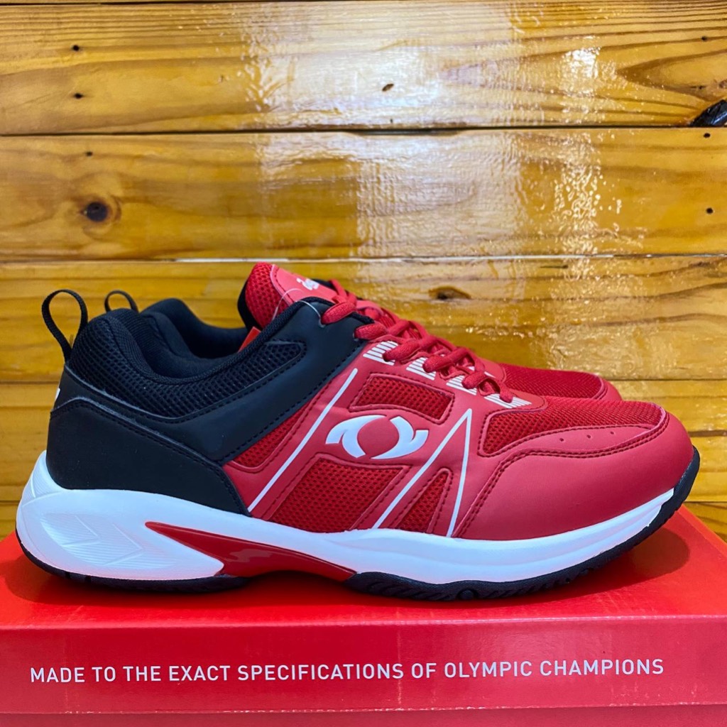 TERBARU SEPATU BADMINTON UNISEX PRIA DAN WANITA ASTEC HERNAN BADMINTON RED BLACK BULU TANGKIS OLAHRA