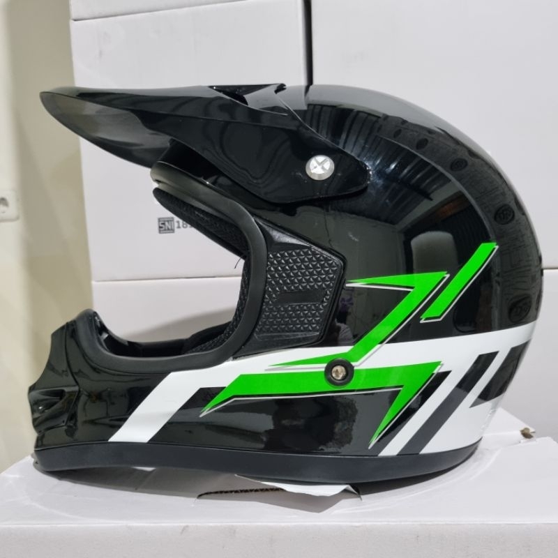 Terlaris Helm Kawasaki Klx 150 Original / Dtracker / Cross / Supermoto