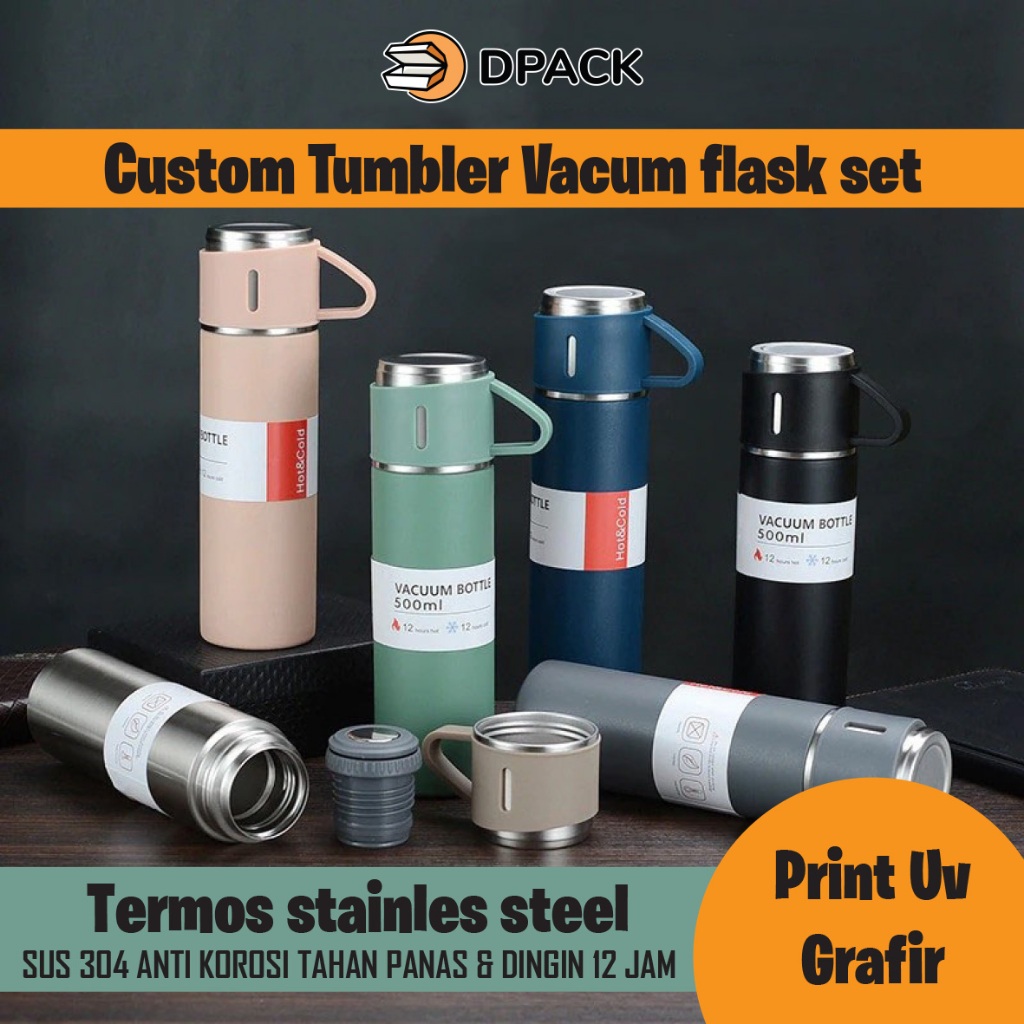 Vacuum Flask Set, Vacuum Flask Set Custom, Tumbler Vacuum Custom