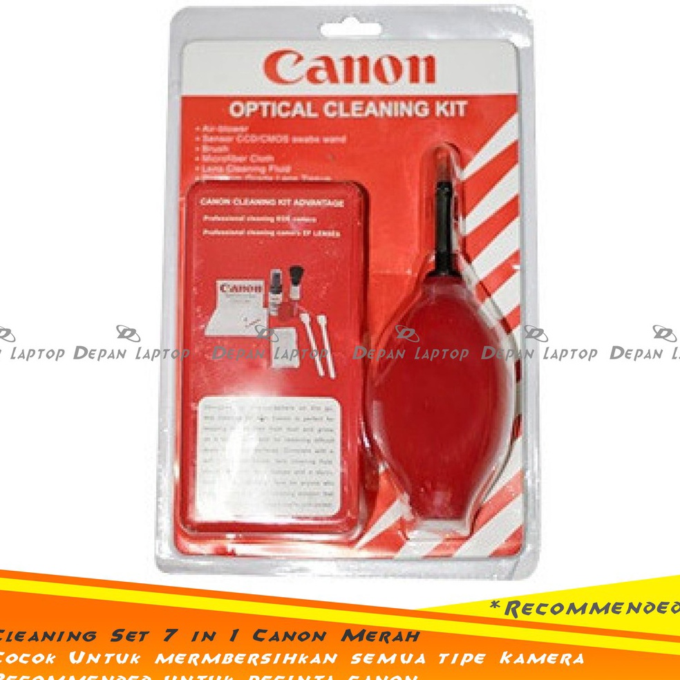 Rekomendasi Blower Angin Kuas Cairan Kain Pembersih Lensa Kamera 7in1 DSLR Canon Merah