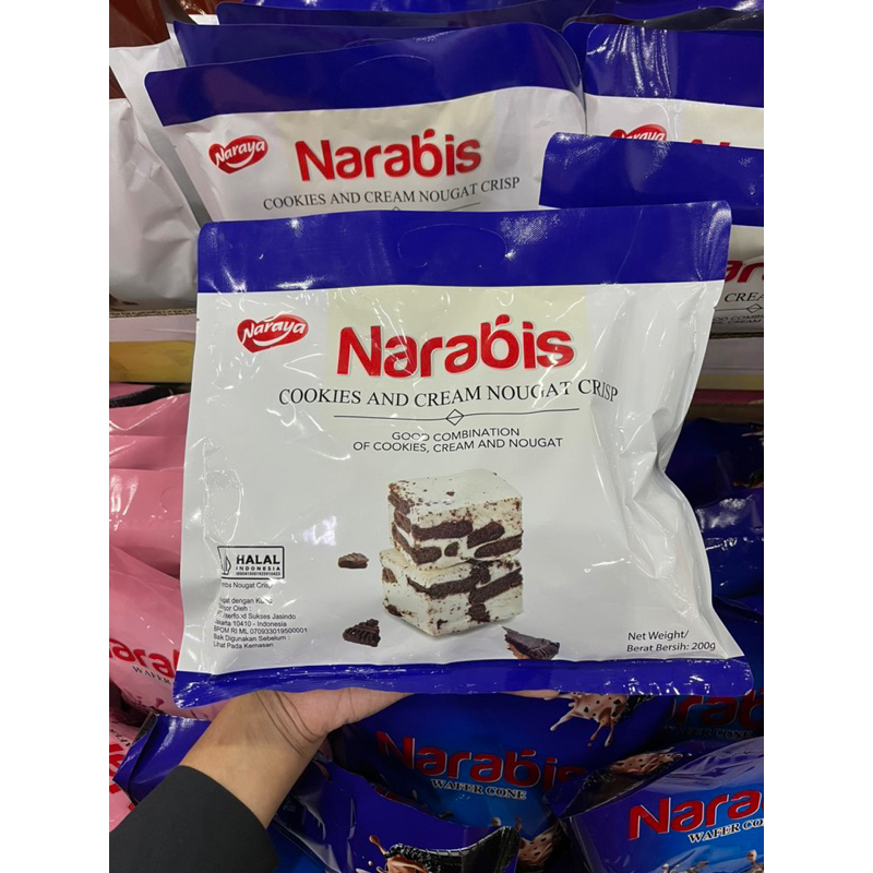 

Naraya Narabis Cookies and Cream Nougat Crips 200gr | Kue Lebaran